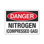 Danger Nitrogen (Compressed Gas) Sign